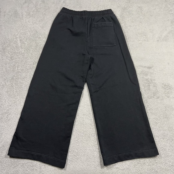 COS Sweatpants Womens Small Black Wide Leg Sweats Lounge Relaxed Cropped Casual - Picture 9 of 12